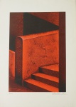Serigrafia 3/100  Irlandini Escada Vermelha med. 70 x 50 cm , ass. e datada no CID
