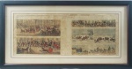 Antiga gravura inglesa, 30 x 73 cm. Emoldurada com vidro, 47 x 91 cm.(manchas do tempo).
