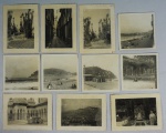 Onze fotografias antigas - Registros de viagens: Espanha, 1956 - Lugares identificados: Granada - Molinos, Jardim Generalife, Alcaicería; Sevilha -  Patio de León (Alcázares); San Sebastián - Praia, Jardim. Pessoas não identificadas. (no estado)