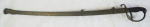 Antiga espada em metal (ponteira amassada) no estado, comprimento 88 cm