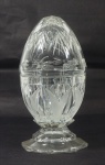 Bomboniere em cristal polonês, lapidado no formato de pinha. Alt.  24 cm