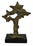 ANITA KAUFMANN. Escultura em bronze, 17 x 14 cm. Assinada. Base em granito preto, 2 x 10 x 8 cm.