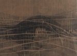 RENINA KATZ. Desenho a lápis sobre papel. Assinado e datado no verso, 1965, Bienal de São Paulo. Medida 49x64 cm. Emoldurado com vidro 72x88 cm.