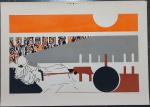 HELENA MARIA BELTRÃO. Serigrafia 1970, "Carro de boi", tiragem 25/100, assinatura no c.i.d. Medida: 50x70cm.
