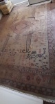 Tapete turco Melas, (no estado, rapé e furo), medindo 3,90 x 3,15 = 12,28 m²