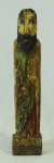 Arte popular brasileira São Francisco em madeira policromada medindo 28 cm de altura. Apresenta marcas do tempo.