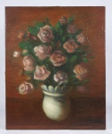 DI CAVALCANTI - Emiliano Augusto Cavalcanti de Albuquerque Melo (1897/1976). "Vaso de Flores" óleo sobre tela, assinado no c.i.d., medindo 55x45cm, sem moldura.
