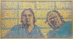 FERNANDO MENDONÇA (São Bento de Bacurituba, MA, 1962). "Rubens e Chico", acrílico s/tela, 52 x 98 cm. Assinado, intitulado, datado e localizado no verso, Rio 2012. Com dedicatória. Emoldurado, 55 x 101 cm.