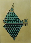 ALDEMIR MARTINS (1992/2006). "Peixe", gravura emoldurada, assinada, datada de 1950, medindo no total 57x45 cm.