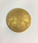 Moeda americana 20 dolares 1906, em ouro .900 - Liberty Head - Twenty Dollars - peso 33.4 gr, diâmetro 34 mm
