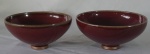 Par de bowls em porcelana chinesa sangue de boi medindo 9cm de altura e 17cm de diâmetro.