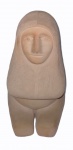"Mulher Efigie", Tracunhanhém, PE, 1980, cerâmica medindo 32 x 20 cm. Assinado BAE na perna. Pontas dos pés quebradas.