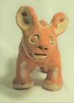 FILHO DE ULISSES. "Cavalo", Vale do Jequitinhonha-MG, peça em cerâmica policromada medindo 15 x 9 x 9 cm.