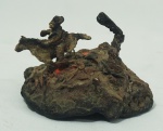 ALOYSIO ZALUAR. "Azurara". Escultura , medindo 6 x 8 cm. . No estado ( cavalo com pequeno quebrado). Assinado.
