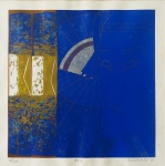 KAZUO WAKABAYASHI.( Kobi, Japão,1931). "Sem Título", serigrafia, tiragem 16/100, 44,5 x 44,5 cm. Assinado e datado no CID, 88. Emoldurado com vidro, 74,5 x 75 cm. RETIRADA POR CONTA DO COMPRADOR BAIRRO COPACABANA.
