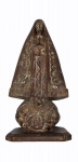 Imagem de Nossa Senhora Aparecido esculpida em madeira. Brasil. Séc. XIX. Alt. 25 cm. RETIRADA POR CONTA DO COMPRADOR BAIRRO COPACABANA.