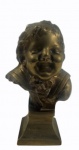 JUAN CLARÁ . Escultura de bronze representando Figura de Criança. Assinado e numerado 14. Alt. 13 cm.