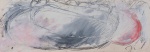 J.GUINLE." Abstrato", técnica mista s/cartão, 15 x 40 cm. Assinado cid e datado 1979. Emoldurado com vidro, 33 x 59 cm.(00595)