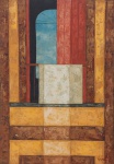 JOSE PAULO MOREIRA DA FONSECA. "Sacada em Cores Quentes", óleo s/tela, 55 x 35 cm. Assinado cid. e verso , datado, Veerão de 68 . Sem moldura. (08301)