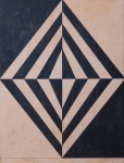 MAURICIO NOGUEIRA LIMA."Estudo II", guache s/cartão , 70 x 53 cm. total.  Assinado cid, datado 1962. Emoldurado com vidro. (10668)