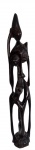 Escultura esculpida em ébano representando Figura Africana . No estado ( alguns colados). Alt. 35 cm.