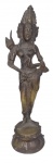 Escultura em bronze representando Deusa Indiana, Alt. 24 cm.