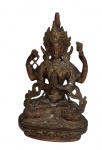 Escultura em bronze representando Shiva. Alt. 21 cm.