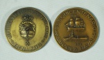 Duas medalhas Comemorativas do Sesquicentenário da Escola Naval , 1808 - 1958.