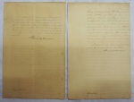 Documentos originais com assinaturas e Ambrosio Leitão da Cunha "Barão de Mamoré" Presidente da Provincia do Pará , Senador do Império do Brasil, 1870 a 1889.