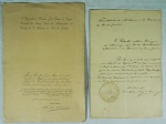 Documento de nomeação da 1ª Cadeira Residente Interno da Clínica Cirúrgica da Faculdade de Medicina e de Pharmacia do Rio de Janeiro, em 1887 e para interno efetivo do Hospital da Santa Casa de Misericórdia em 1893.