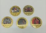 5 medalhas em homenagem  ao jogador da NBA Michael Jordan - Most  Valuableplayer - Basketball Legend