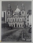 Fotografia. "Igreja Nossa Senhora da Candelária - Rio de Janeiro", fotógrafo MILAN, datado 10.11.1948, pb, 25 x 20 cm.