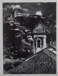 Fotografia. "Igreja de Minas Gerais", fotógrafo MILAN, pb, 25 x 20 cm.
