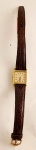 Relógio feminino, Omega de Ville, caixa plaqueada a ouro , com 15 mm, pulseira em couro de crocodilo, fivela plaqueada, marca da relojoaria (máquina estado não verificada)
