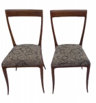 GIUSEPPE SCAPINELLI. Conjunto de 6 cadeiras em madeira nobre com assentos estofados em tecido (marcas do tempo). Medidas 89 x 44 x 45 cm. cada.