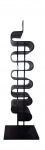 JOAQUIM TENREIRO. "Fita". Escultura em ferro pintado de preto. Medidas 101 x 20 x 25 cm. Assinado.
