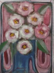 JANUARIO, SEBASTIÃO (Dores de Guanhães-MG, 1939)."Flores", acrílico s/eucatex, 40 x 30 cm. Assinado e datado, 93. Sem moldura.