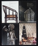 Lote com 4 catálogos de Leilão Christie's tendo como tema mobiliário e escultura.