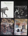 Lote com 4 catálogos de leilão Christie's South kensington.