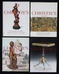 Lote com 4 catálogos de leilão Christie's London.