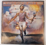 AS MÚSICAS OFICIAIS DOS JOGOS OLÍMPICOS DE 1984, LP de vinil, capa original com marcas de tempo e uso, disco pode conter alguns arranhões, não testado.