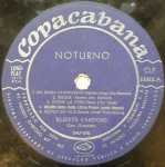 ELIZETH CARDOSO- NOTURNO, LP de vinil, ano de lançamento 1957, NÃO acompanha encarte, disco pode conter alguns arranhões, não testado.