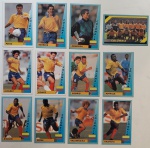 Lote contendo 12 Cartões colecionáveis "copa 94" Multi editora- COLÔMBIA. Inclui 11 cartões com fotografias dos jogadores e um cartão com a fotografia da seleção.