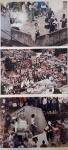 Cézar Loureiro- Lote contendo 3 fotografias coloridas "Gravação do Clip de Michael Jackson no Morro Dona Marta"; em 11/02/1996; med.20 x 25 cm. título, autoria e datação impressas no verso.