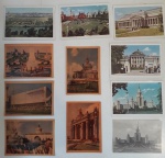 Lote contendo 11 cartões postais com fotografias de Moscou