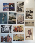 Lote contendo 12 cartões postais de origens diversas: China, França, Peru, Inglaterra e Brasil.