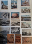 Lote contendo 17 cartões postais com fotografias de Moscou.