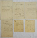 Seis documentos de mesa examinadora de trabalhos de alunos da Escola Normal da Corte no período de 1887 e 1889