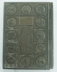 Antigo livro de rezas SIDUR , capa dura em metal prateado, medindo 9,5 x 8 cm. ( marcas do tempo).