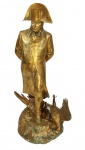 Escultura em bronze representando Napoleão e Águia. Assinado C.MERCIER. Medidas 50 x 28 x 22 cm.